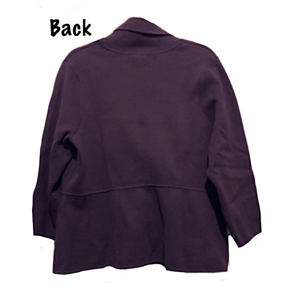 Jacket-3-Button Peplum, Finely Knit - Picture 2 of 5